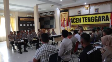 Polisi Bersama Masyatakat, Kapolres Aceh Tenggara Pimpin Anev Mingguan, Evaluasi Kinerja dan Kesiapan Jajaran